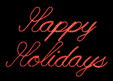 Happy Holidays Script Sign | All American Christmas Co