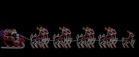 Santa Sleigh with 9 Reindeer | All American Christmas Co