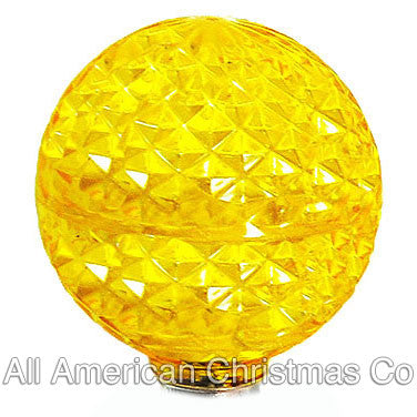 G40 LED Patio Lights - E-12 - Yellow - 25 Pack | All American Christmas Co