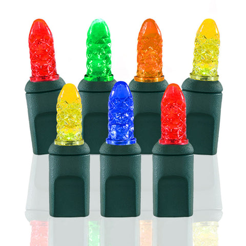 SM5 LED Battery Lights - 20 count - Multi - Green Wire | All American Christmas Co
