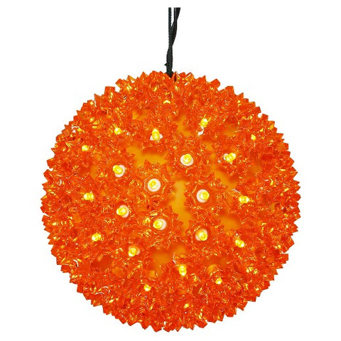 LED Starlight Sphere - 7.5 Inch - 100 Count - Orange | All American Christmas Co