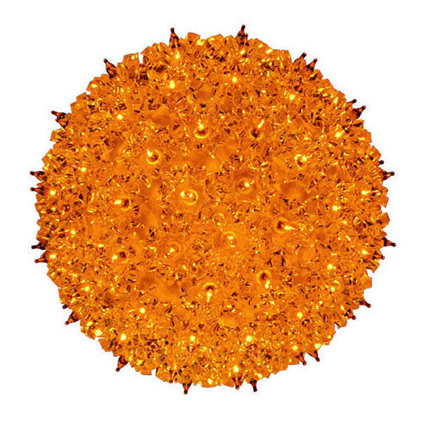 7.5" Orange Starlight Sphere | All American Christmas Co