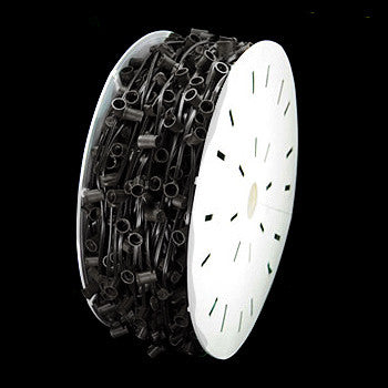 500' C7 Christmas Light Spool - 12" spacing - Black Wire - SPT-2 | All American Christmas Co