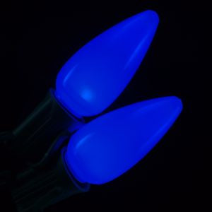 Opaque C9 LED Bulbs - Blue - 25 Pack | All American Christmas Co