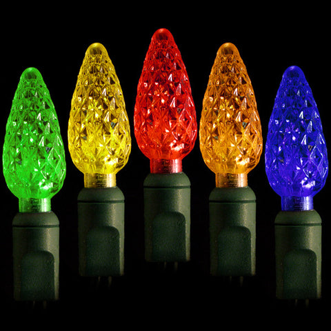 C6 LED Lights - 50 count - Multi | All American Christmas Co