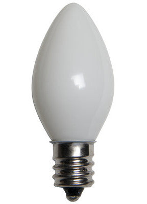 C7 Opaque Lights - White - 25 Pack | All American Christmas Co