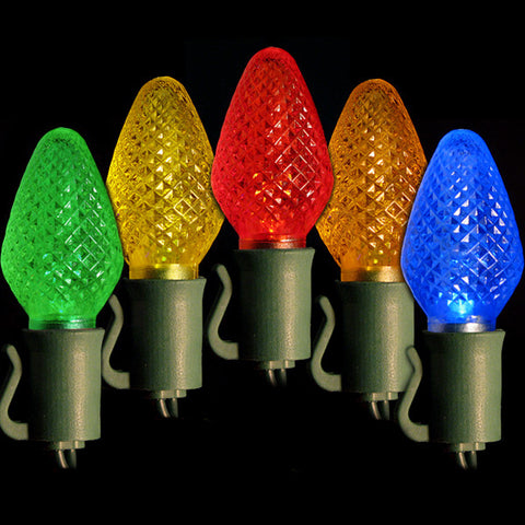 C7 LED Lights - 25 count - Multi | All American Christmas Co
