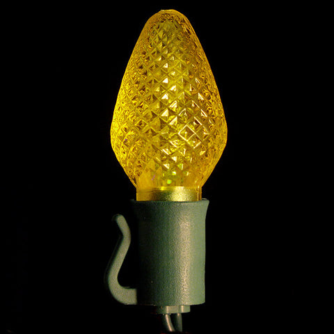 C7 LED Lights - 25 count - Yellow | All American Christmas Co