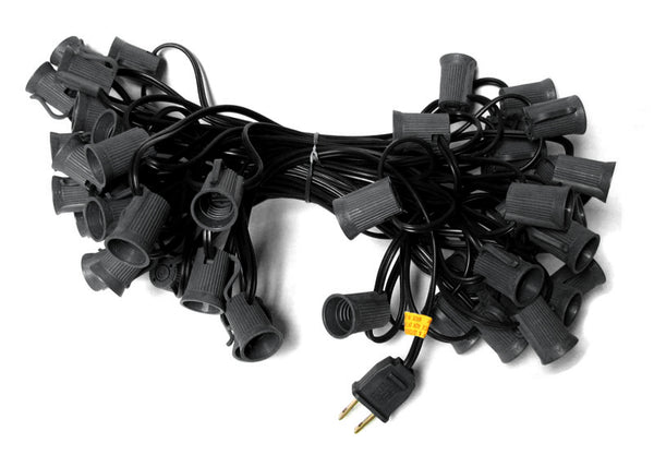 50' C9 Christmas Light String - Black Wire | All American Christmas Co