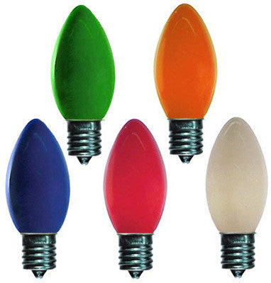 C9 Opaque Lights - Multi - 25 Pack | All American Christmas Co