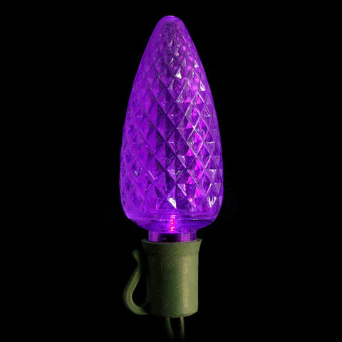 C9 LED Lights - 25 count - Purple | All American Christmas Co