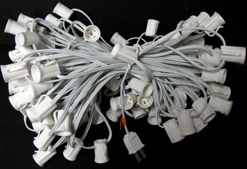 80' C9 Christmas Light String - White Wire | All American Christmas Co