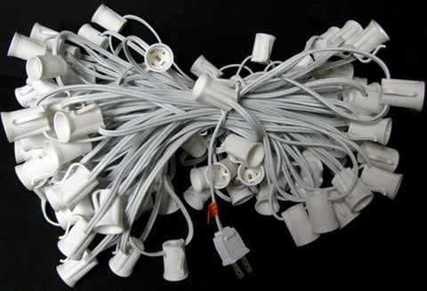 80' C9 Christmas Light String - White Wire | All American Christmas Co