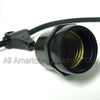 108' Commercial Light String - Suspended Sockets - E-26 - Black Wire | All American Christmas Co