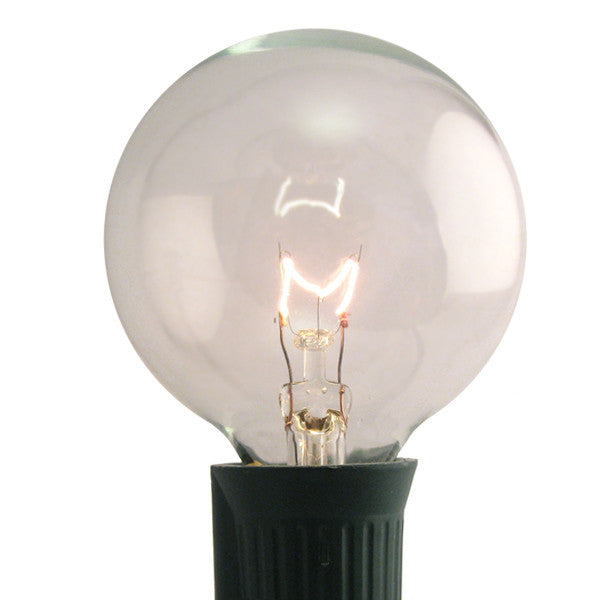 G50 Patio Lights - E-17 - Clear - 25 Pack | All American Christmas Co