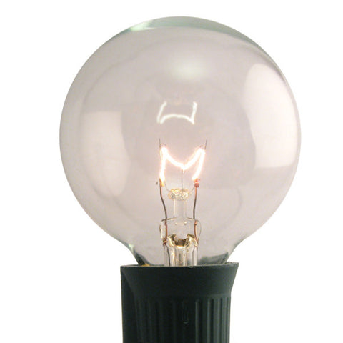 G50 Patio Lights - E-17 - Clear - 25 Pack | All American Christmas Co