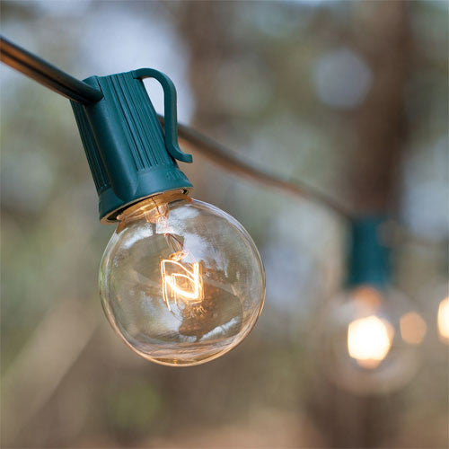 Commercial Patio Light String - G40 - E12 Base | All American Christmas Co