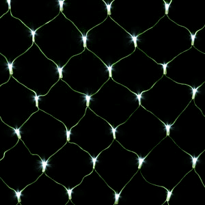 Wide Angle 5MM LED Net Lights - 100 Count - Pure White - Green Wire | All American Christmas Co