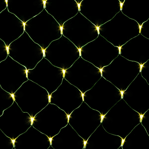 Wide Angle 5MM LED Net Lights - 100 Count - Yellow - Green Wire - Case | All American Christmas Co