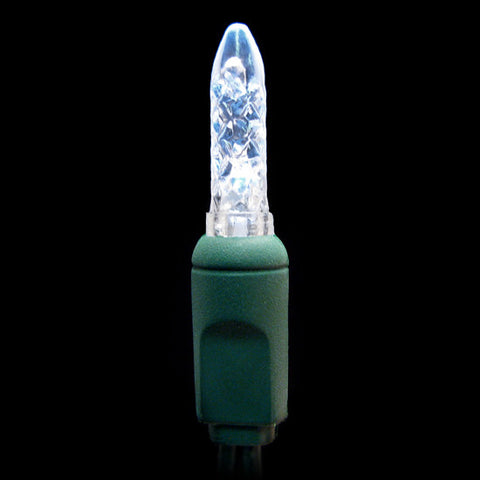 M5 LED Battery Lights - 20 count - Pure White - Green Wire | All American Christmas Co