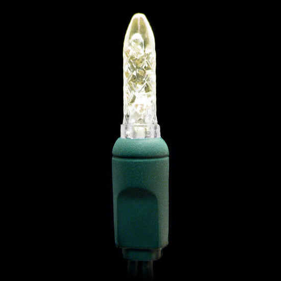 M5 LED Mini Lights - 50 count - Warm White - Green Wire | All American Christmas Co