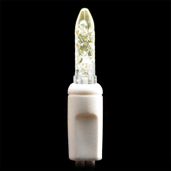 M5 LED Mini Lights - 50 count - Warm White - White Wire | All American Christmas Co