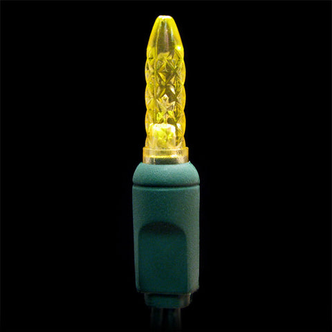 M5 LED Mini Lights - 70 count - Yellow - Green Wire | All American Christmas Co