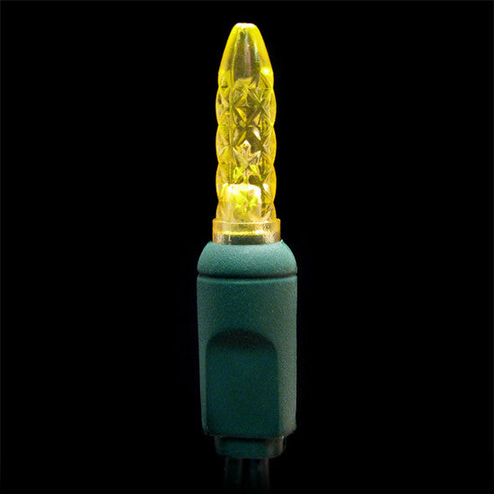 M5 LED Mini Lights - 50 count - Yellow - Green Wire | All American Christmas Co