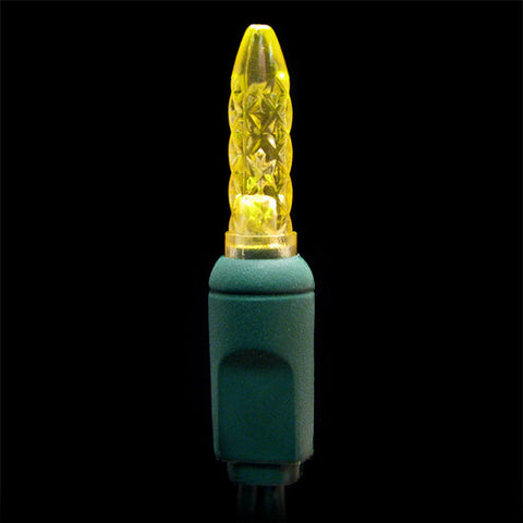 M5 LED Mini Lights - 50 count - Yellow - Green Wire | All American Christmas Co