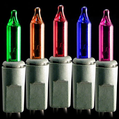 10 Count Craft Christmas Lights - Multi Bulbs - Green Wire | All American Christmas Co