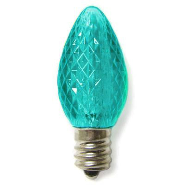 C7 LED Bulbs - Teal - 25 Pack | All American Christmas Co