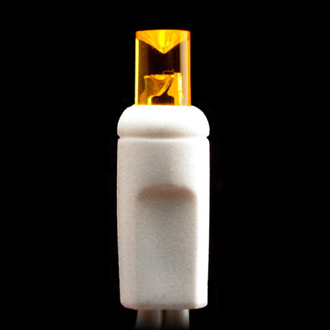 LED Craft Lights - 20 count - Orange Bulbs - White Wire | All American Christmas Co