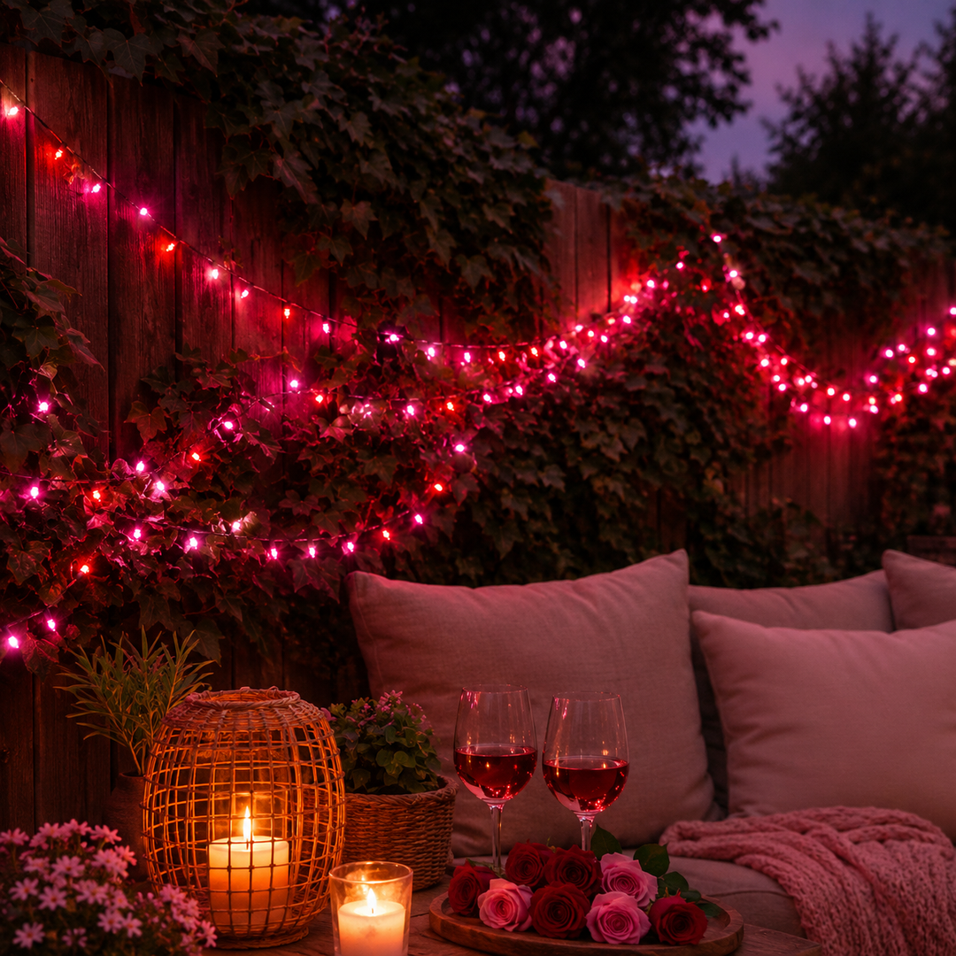 Valentine Lights and Decor