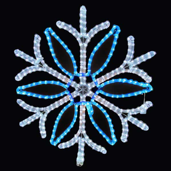 28" White and Blue LED Snowflake