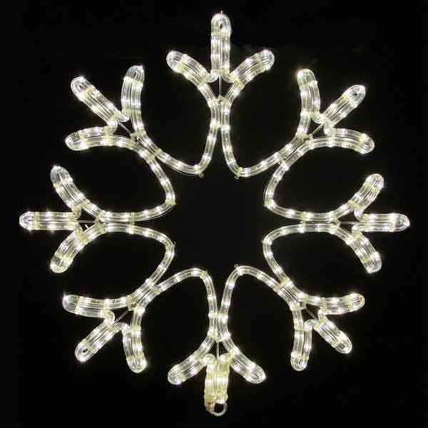 21.5" LED White Snowflake