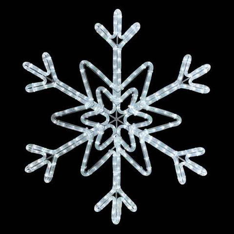 23.6" LED White Snowflake