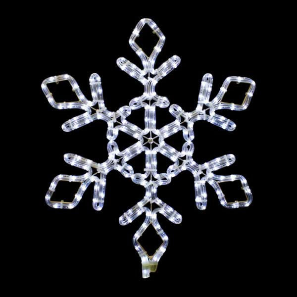 21" LED White Snowflake