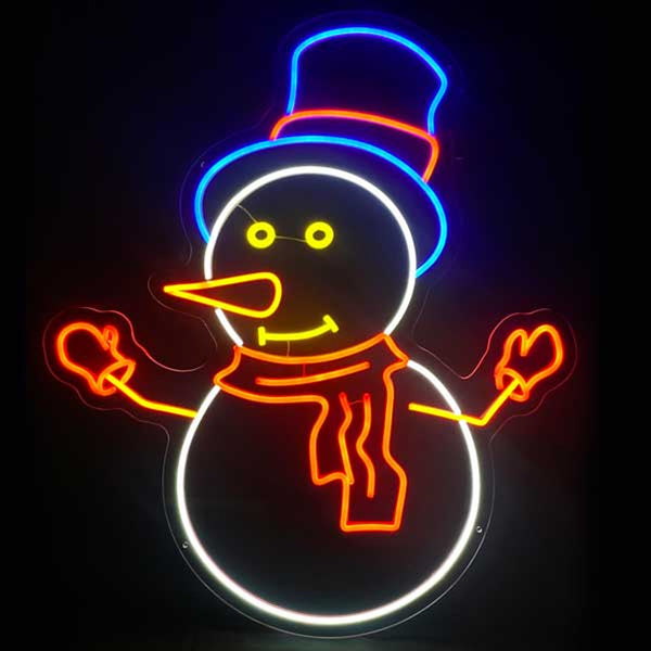 30" Happy Neon Snowman