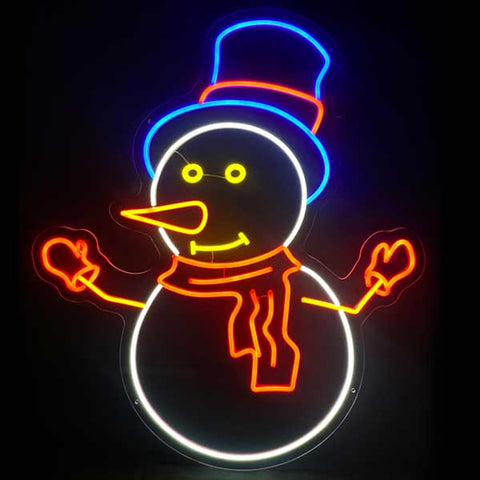 30" Happy Neon Snowman