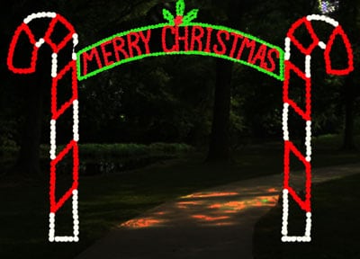 12' Merry Christmas Candy Cane Arch