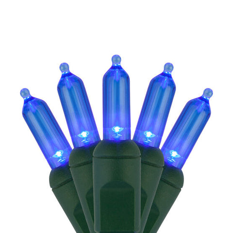 Case of 12 Smooth T5 LED Mini Lights - 50 count - 6" - Blue