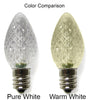 C7 LED Twinkle Bulbs - Pure White (Cool White) - 25 Pack