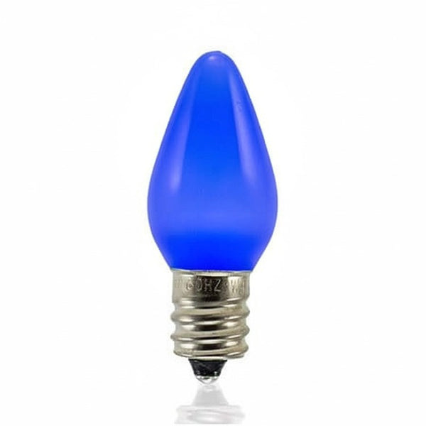 Opaque C7 LED Bulbs - Blue - 25 Pack
