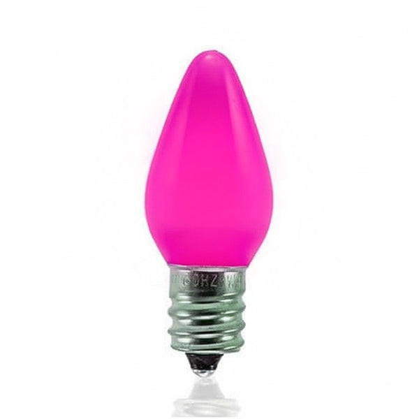 Opaque C7 LED Bulbs - Pink - 25 Pack