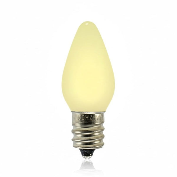 Opaque C7 LED Bulbs - Warm White - 25 Pack