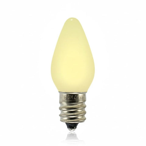 Opaque C7 LED Bulbs - Warm White - 25 Pack