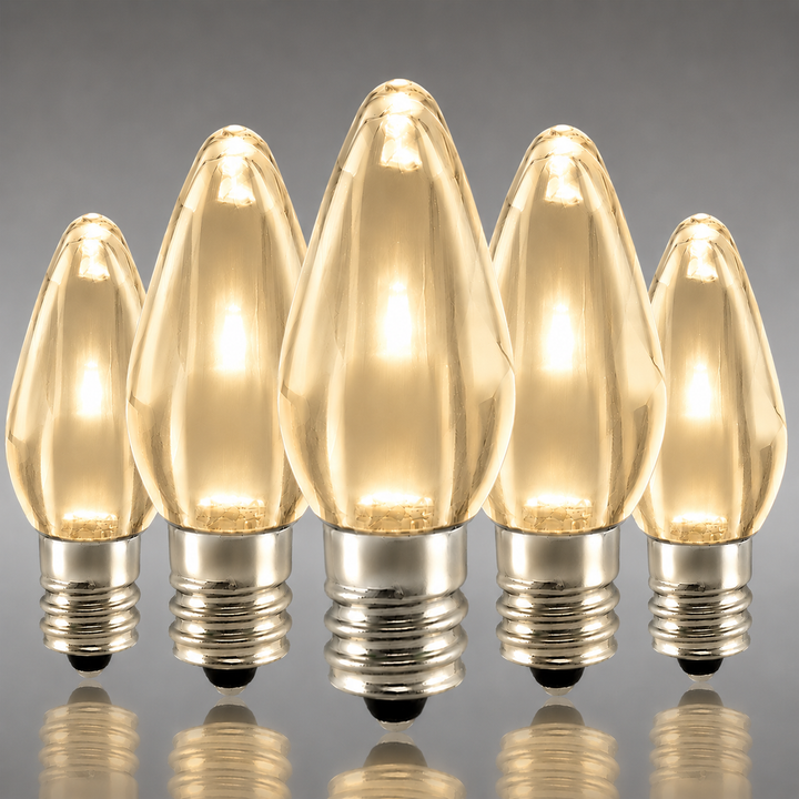 C7 Smooth LED Bulbs - Warm White - 25 Pack