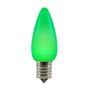 Opaque C9 LED Bulbs - Green - 25 Pack
