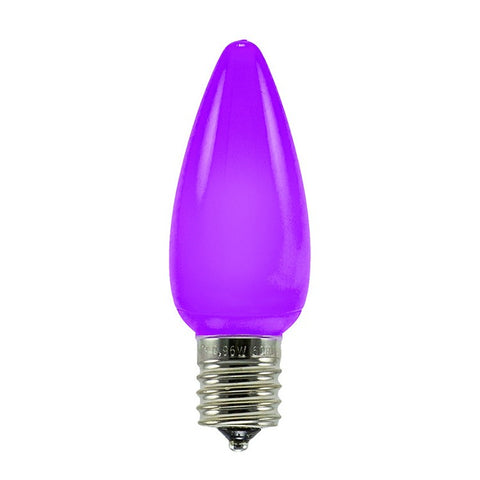 Opaque C9 LED Bulbs - Purple - 25 Pack