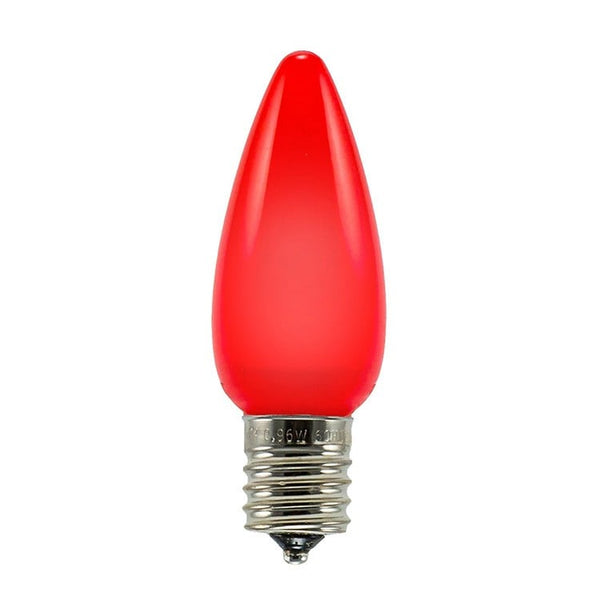 Opaque C9 LED Bulbs - Red - 25 Pack